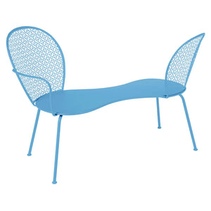 Fermob – Lorette – Banquette conversation – Bleu maya