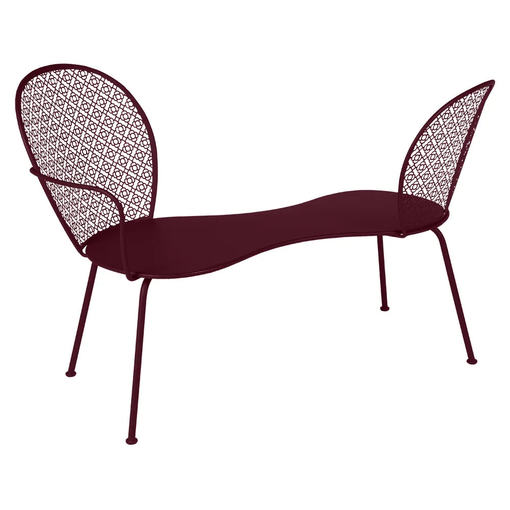 Fermob – Lorette – Banquette conversation – Cerise noire