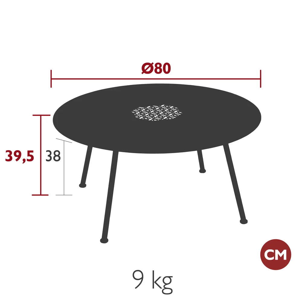 Fermob – Table basse ø 80 cm – guide de dimensions