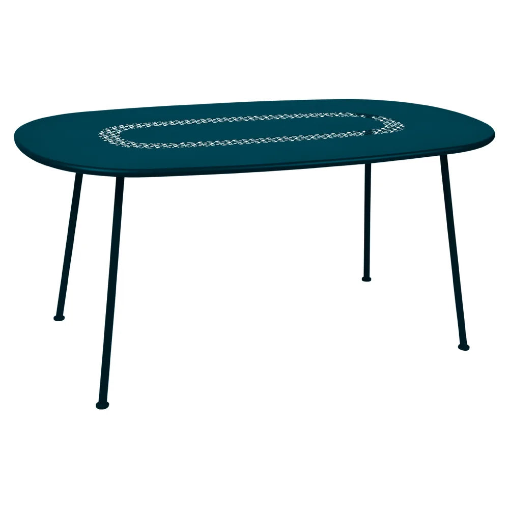 Fermob – Lorette – Table ovale 160 x 90 cm – Bleu acapulco