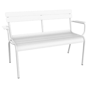 Fermob – Luxembourg – Banc de jardin 2 places – Blanc coton