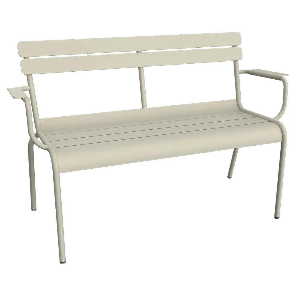 Fermob – Luxembourg – Banc de jardin 2 places – Gris argile