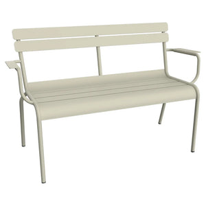 Fermob – Luxembourg – Banc de jardin 2 places – Gris argile