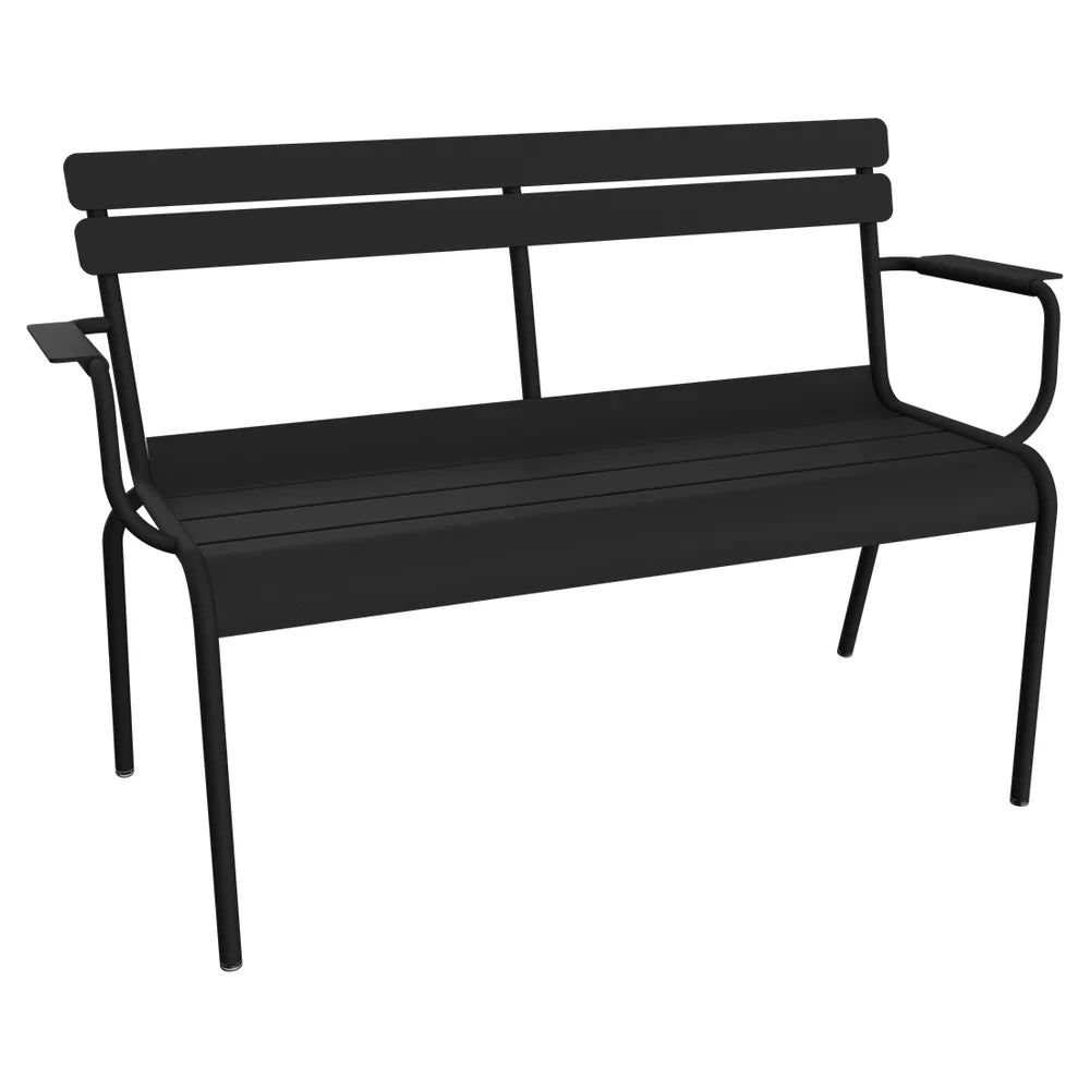 Fermob – Luxembourg – Banc de jardin 2 places – Carbone