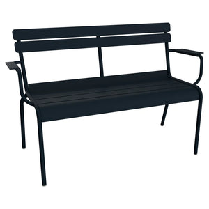 Fermob – Luxembourg – Banc de jardin 2 places – Bleu abysse