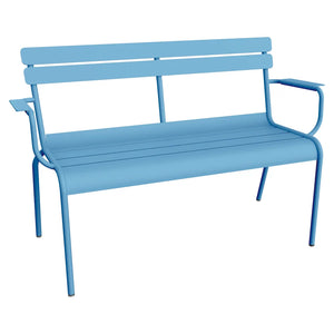 Fermob – Luxembourg – Banc de jardin 2 places – Bleu maya