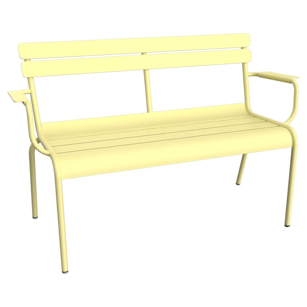 Fermob – Luxembourg – Banc de jardin 2 places – Citron givré