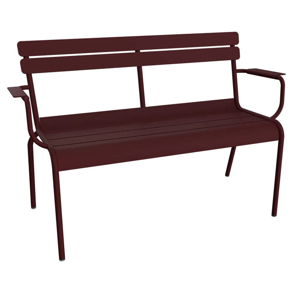 Fermob – Luxembourg – Banc de jardin 2 places – Cerise noire