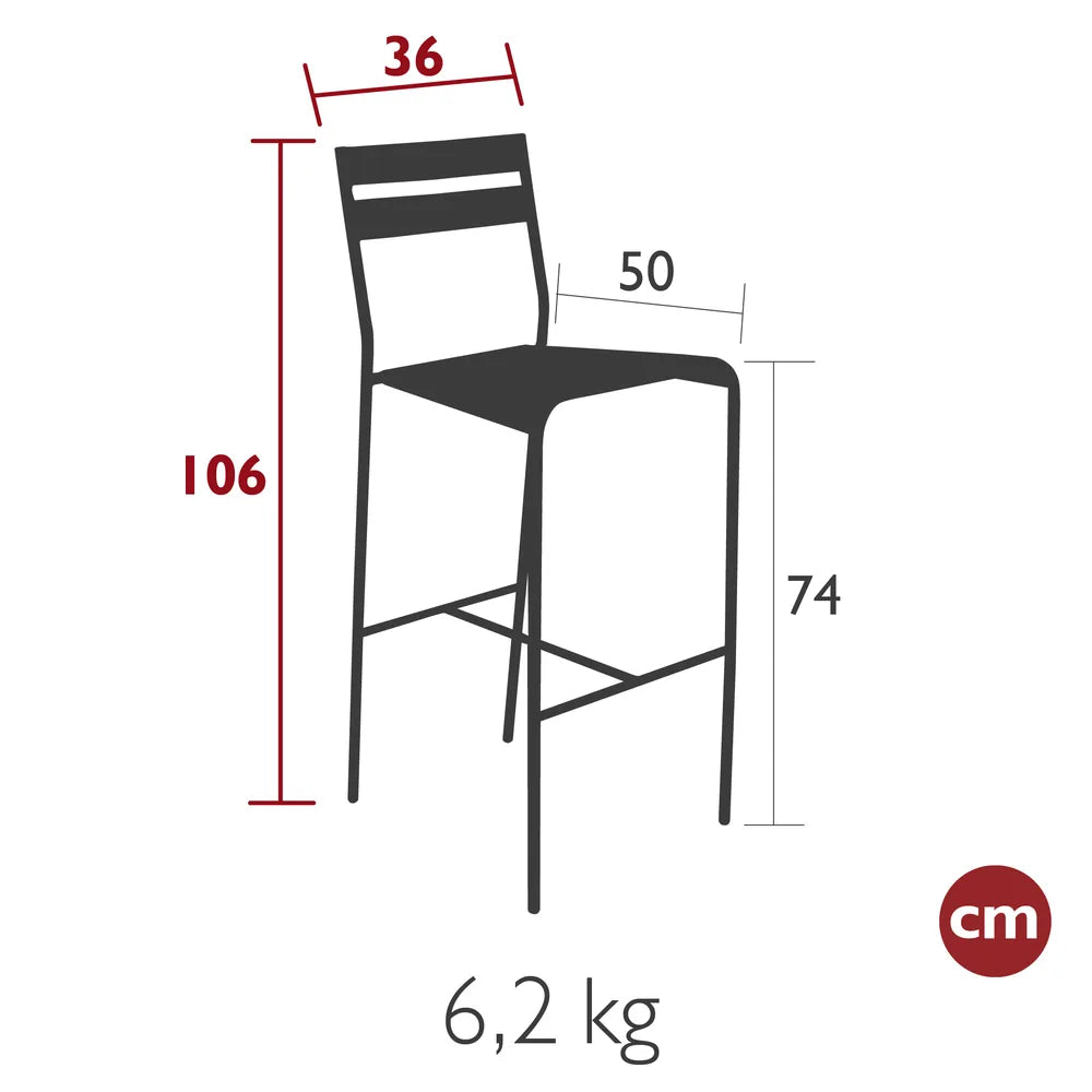 Fermob – Bar chair – guide de dimensions