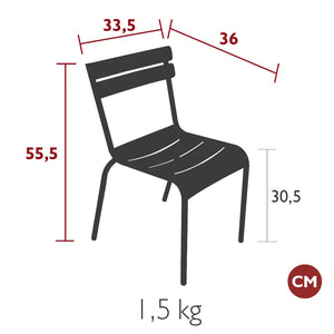 Fermob – Chair "mini artiste" – guide de dimensions