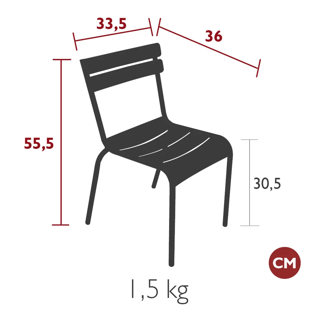 Fermob – Chair "mini canaille" – guide de dimensions