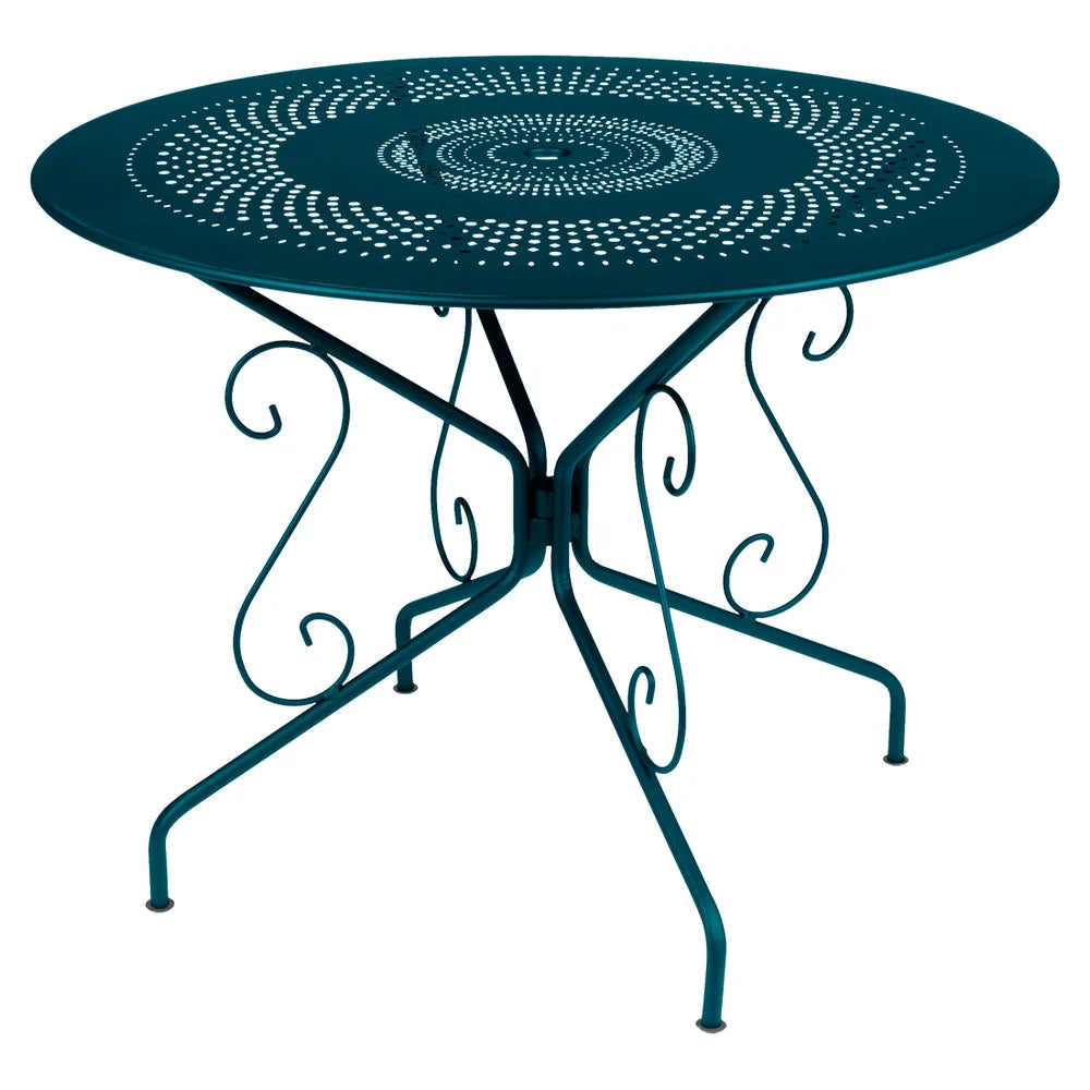 Fermob – Montmartre – Table ø 96 cm – Bleu acapulco
