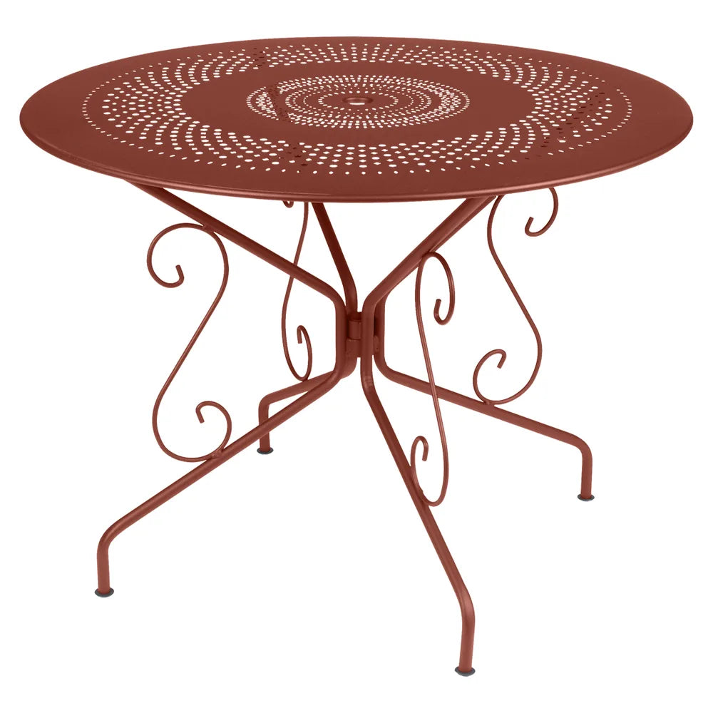 Fermob – Montmartre – Table ø 96 cm – Ocre rouge