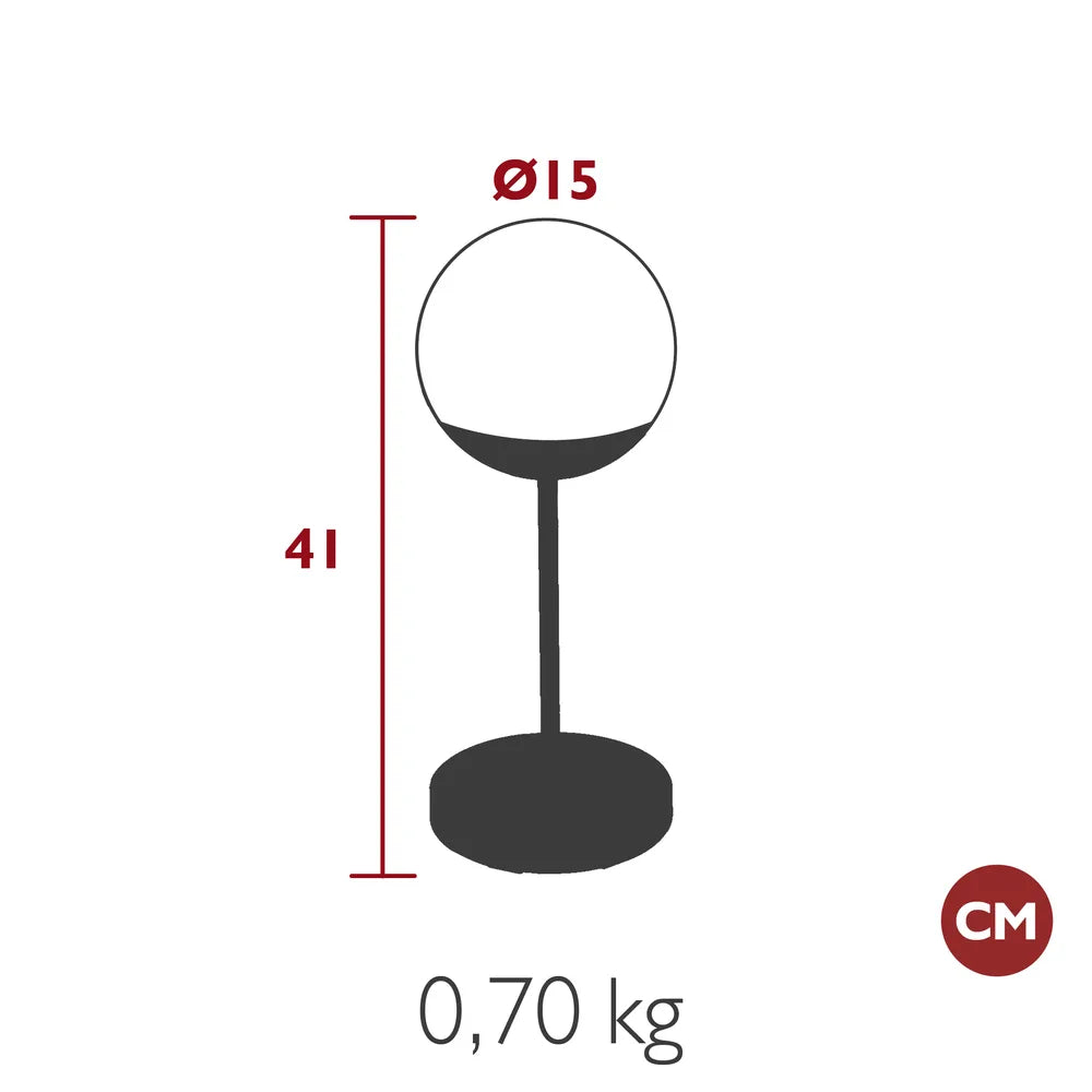 Fermob – Lampe H.41 cm – guide de dimensions