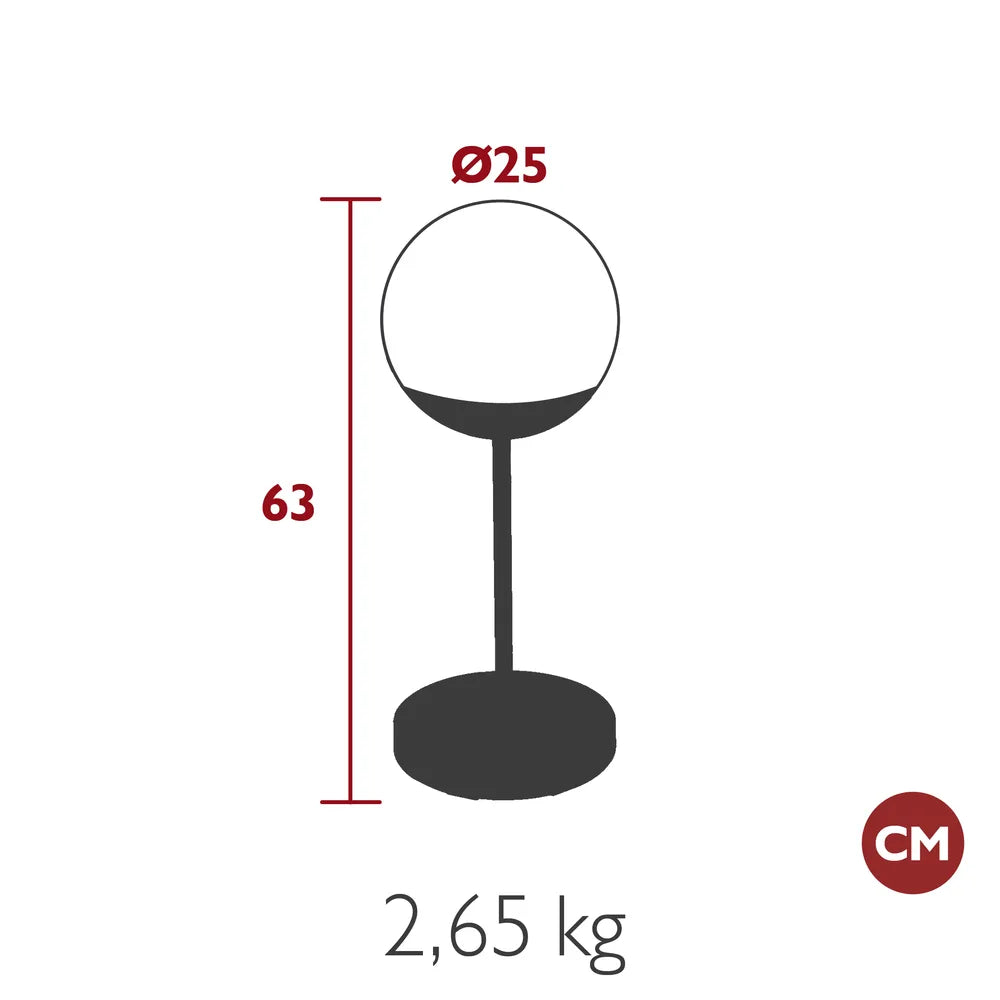 Fermob – Lampe H.63 cm – guide de dimensions
