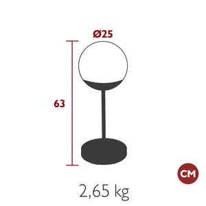 Fermob – Lampe H.63 cm – guide de dimensions