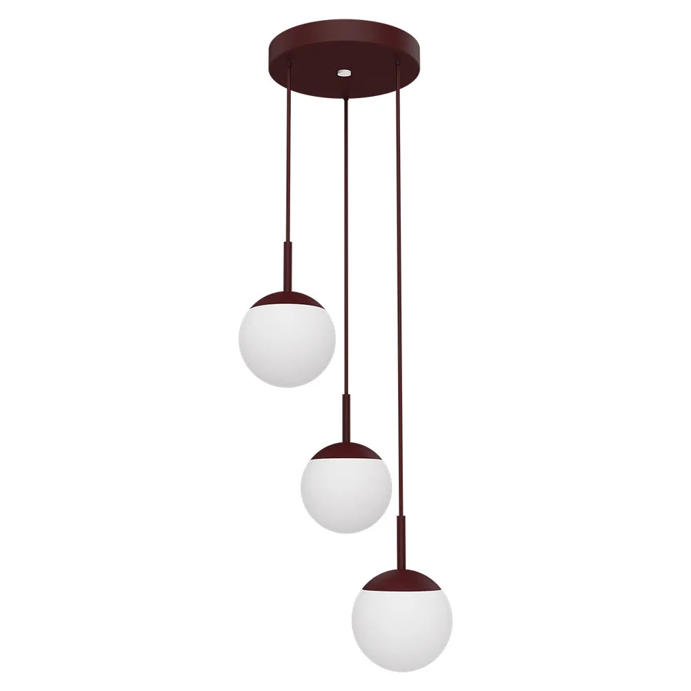 Fermob – Mooon! – Suspension triple ø15 cm – Cerise noire