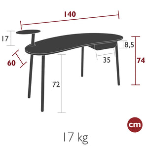 Fermob – Bureau chêne – guide de dimensions