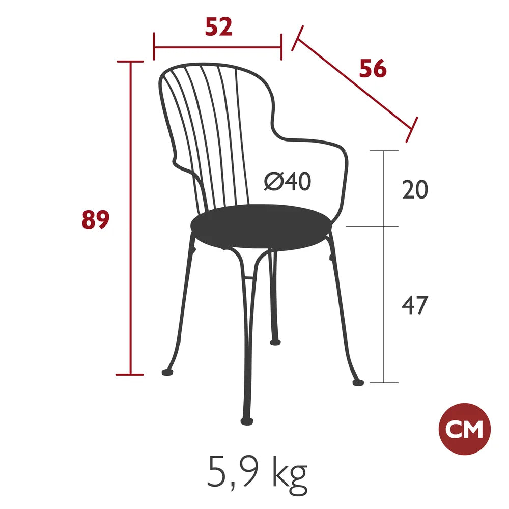 Fermob – Bridge – guide de dimensions