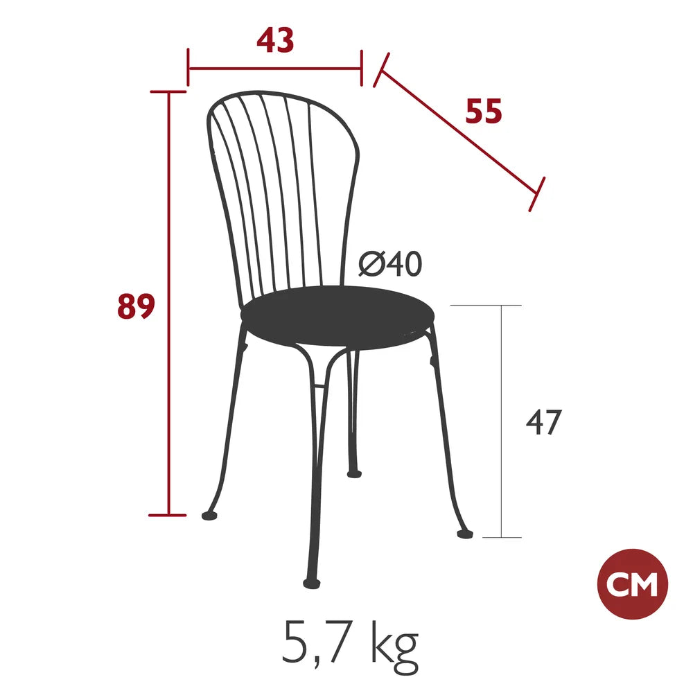 Fermob – Chaise – guide de dimensions