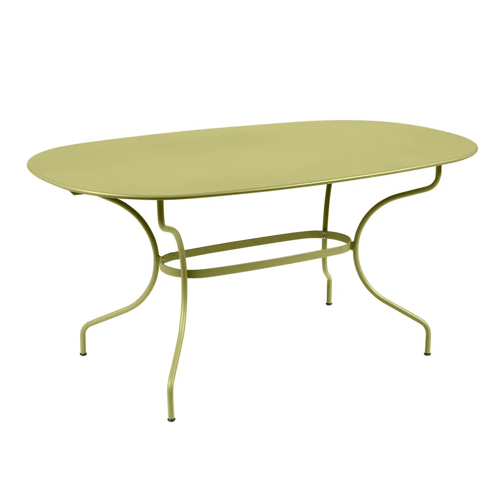 Fermob – Opéra+ – Table ovale 160 x 90 cm – Vert tilleul