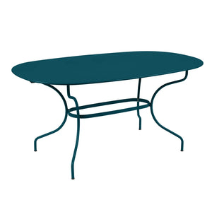 Fermob – Opéra+ – Table ovale 160 x 90 cm – Bleu acapulco