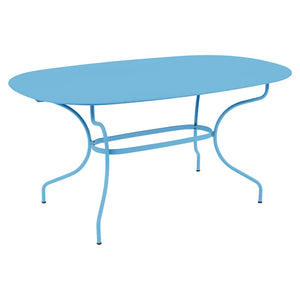 Fermob – Opéra+ – Table ovale 160 x 90 cm – Bleu maya