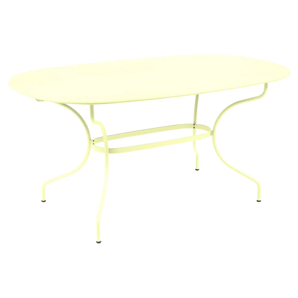 Fermob – Opéra+ – Table ovale 160 x 90 cm – Citron givré
