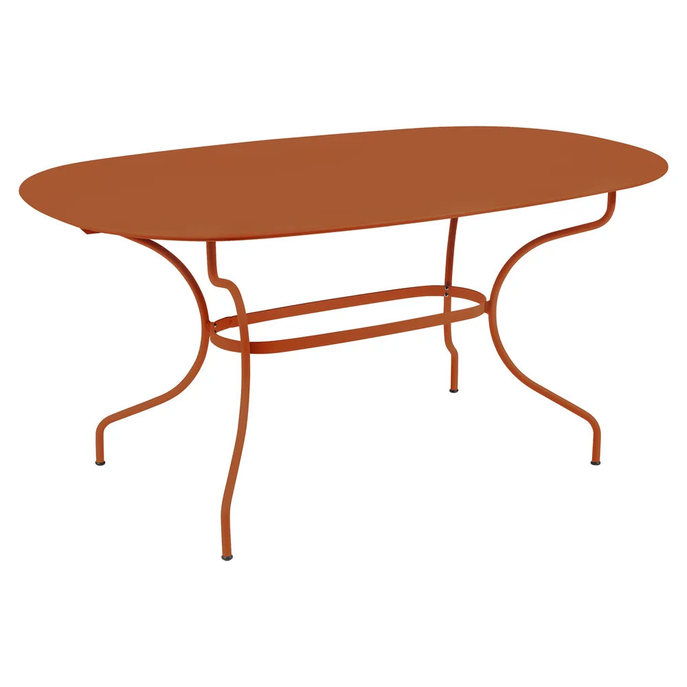 Fermob – Opéra+ – Table ovale 160 x 90 cm – Orange confite