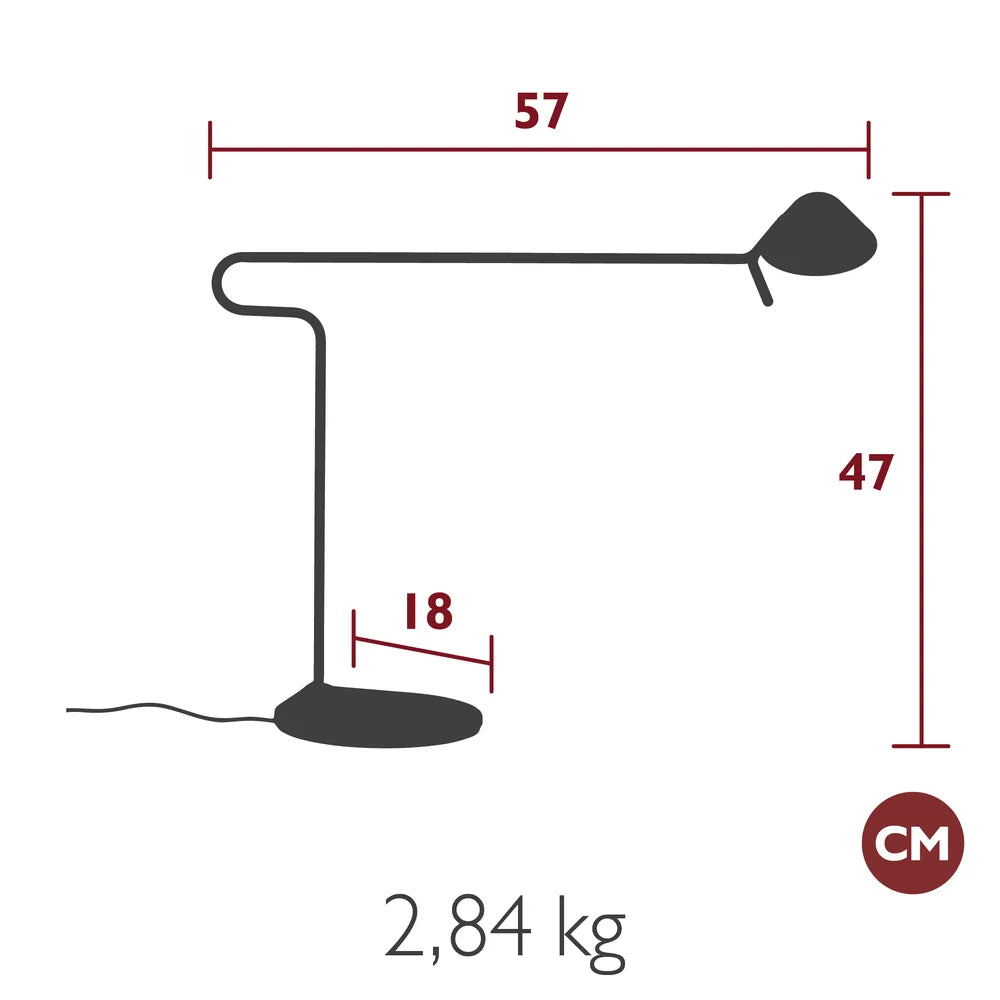 Fermob – Lampe de bureau H.47 cm – guide de dimensions