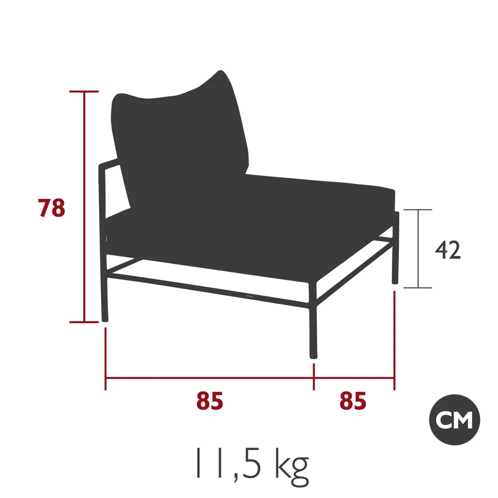 Fermob – Chauffeuse – guide de dimensions