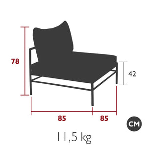 Fermob – Chauffeuse – guide de dimensions