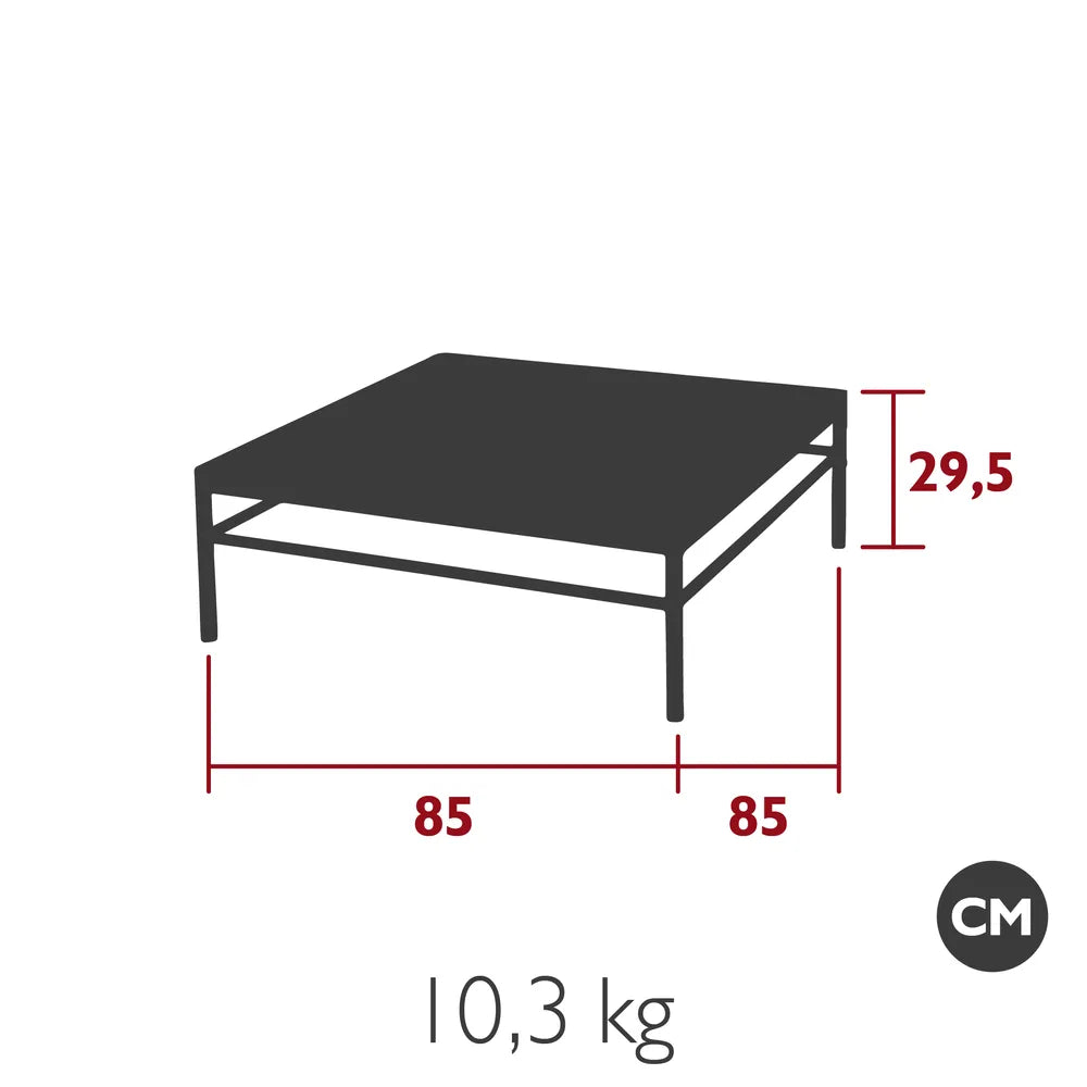 Fermob – Table basse 85 x 85 cm – guide de dimensions