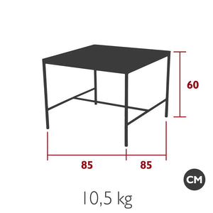 Fermob – Table mi-hauteur 85 x 85 cm – guide de dimensions