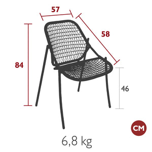 Fermob – Chaise empilable – guide de dimensions