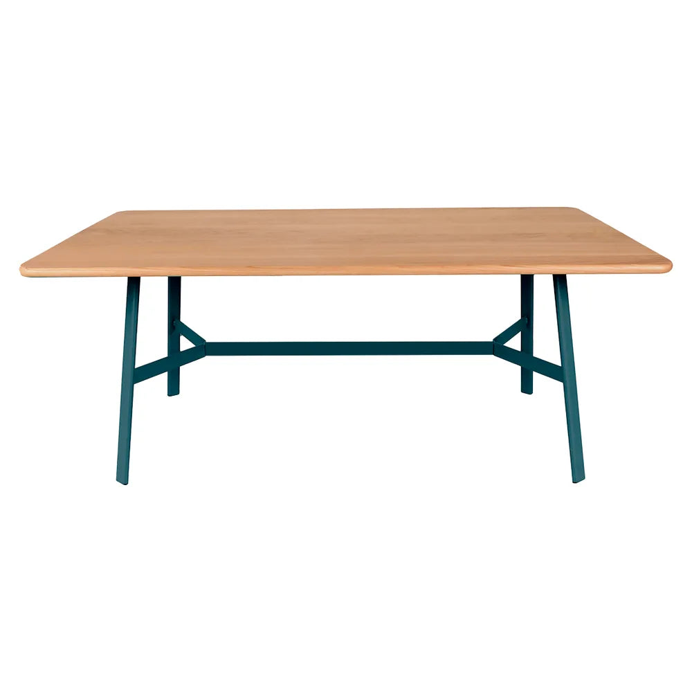 Fermob – So'o – Table chêne 180 x 90 cm – Bleu acapulco