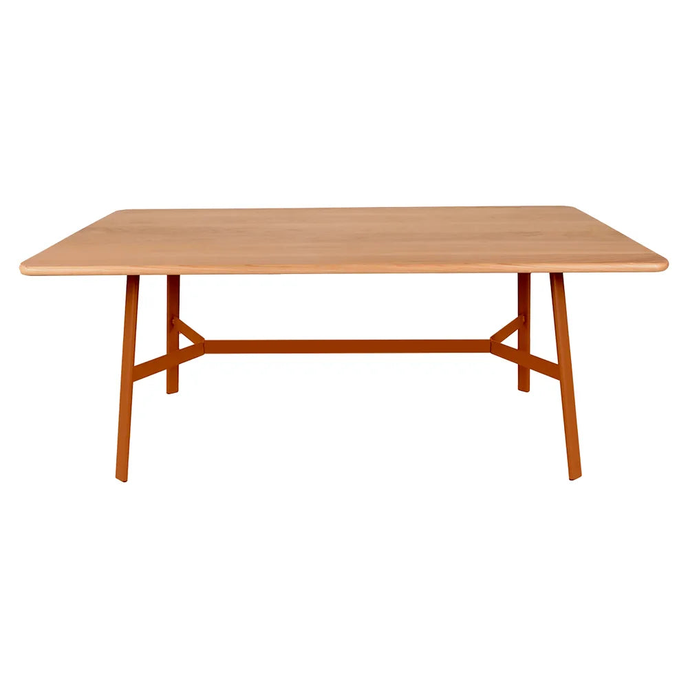 Fermob – So'o – Table chêne 180 x 90 cm – Orange confite