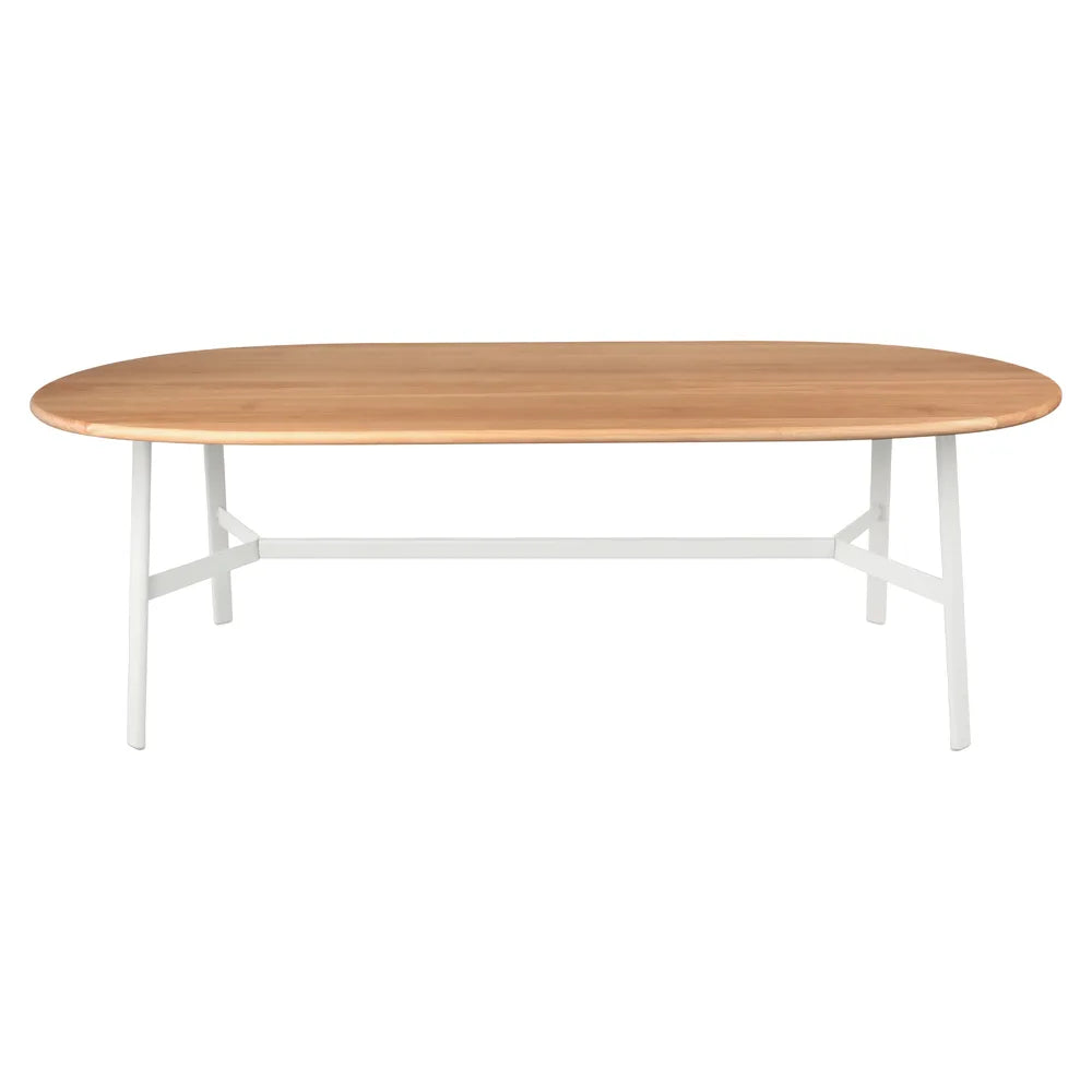 Fermob – So'o – Table chêne ovale 220 x 95 cm – Blanc coton
