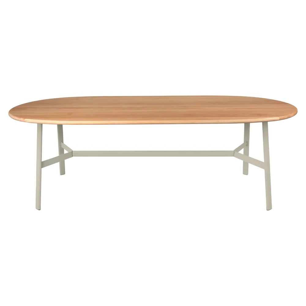 Fermob – So'o – Table chêne ovale 220 x 95 cm – Gris argile