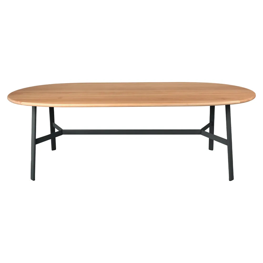 Fermob – So'o – Table chêne ovale 220 x 95 cm – Carbone
