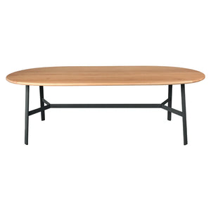 Fermob – So'o – Table chêne ovale 220 x 95 cm – Carbone