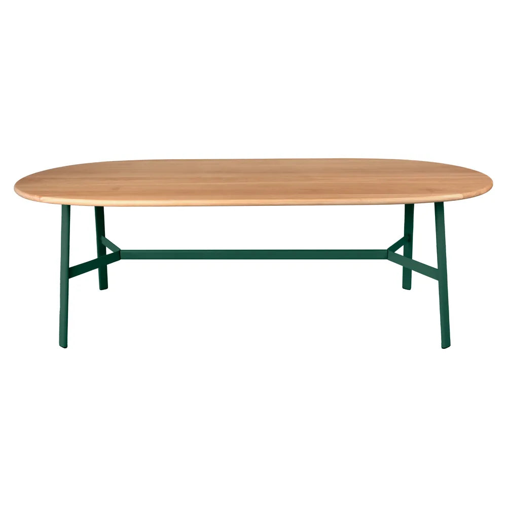 Fermob – So'o – Table chêne ovale 220 x 95 cm – Vert cèdre