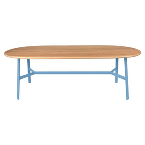 Fermob – So'o – Table chêne ovale 220 x 95 cm – Bleu maya