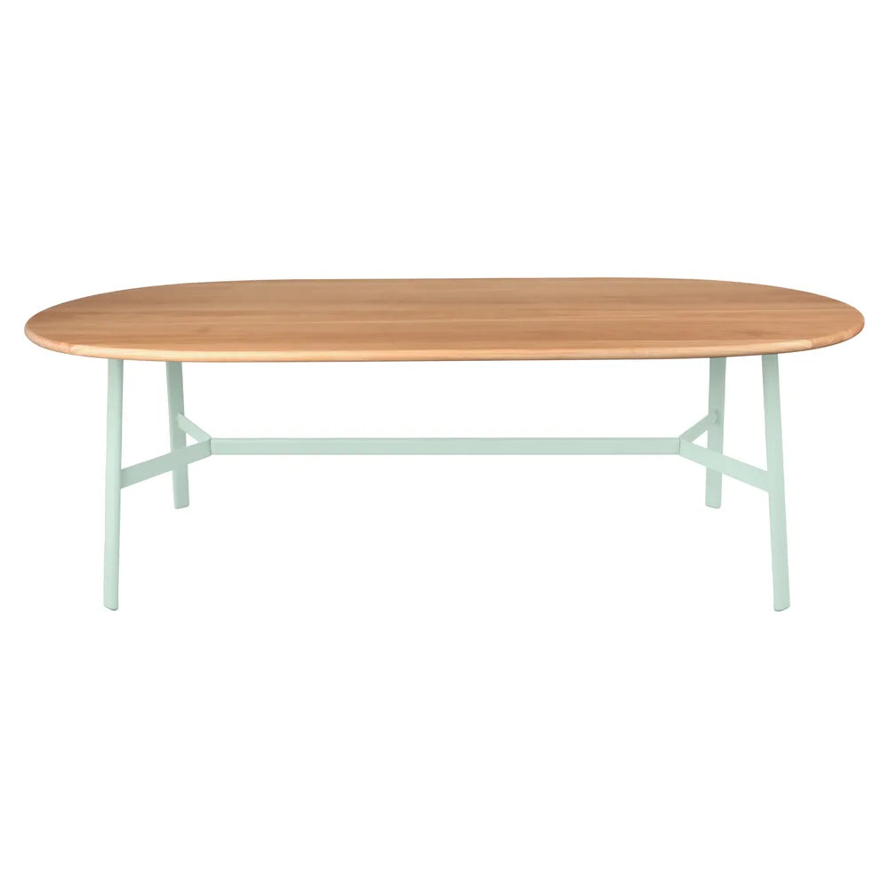 Fermob – So'o – Table chêne ovale 220 x 95 cm – Menthe glaciale