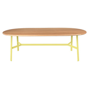 Fermob – So'o – Table chêne ovale 220 x 95 cm – Citron givré