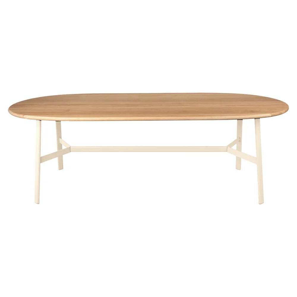 Fermob – So'o – Table chêne ovale 220 x 95 cm – Beige latte