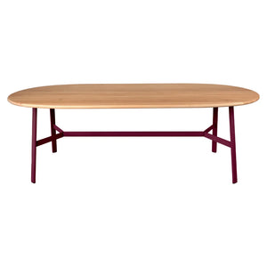Fermob – So'o – Table chêne ovale 220 x 95 cm – Cerise noire