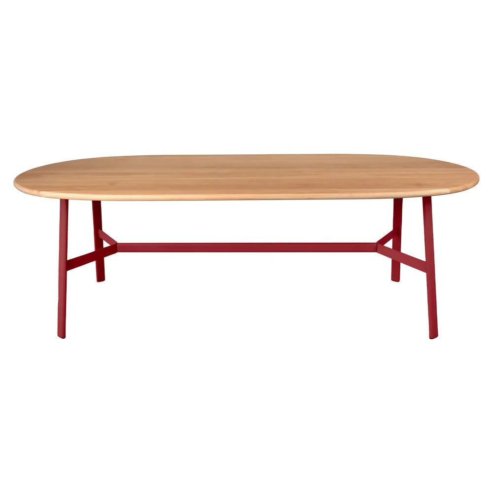 Fermob – So'o – Table chêne ovale 220 x 95 cm – Piment
