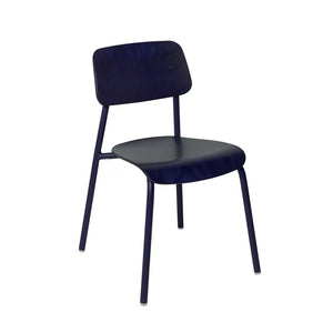 Fermob – Studie – Chaise bois teinté – Bleu abysse