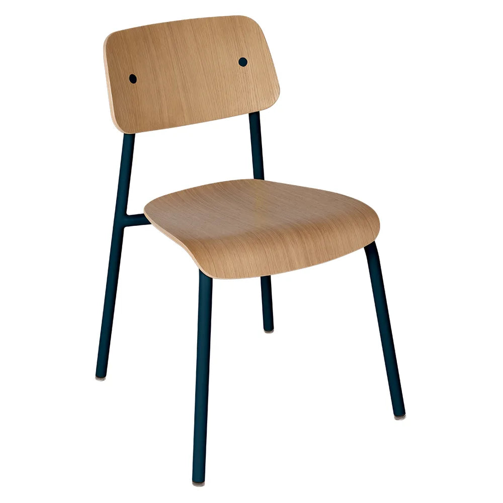 Fermob – Studie – Chaise chêne – Bleu abysse